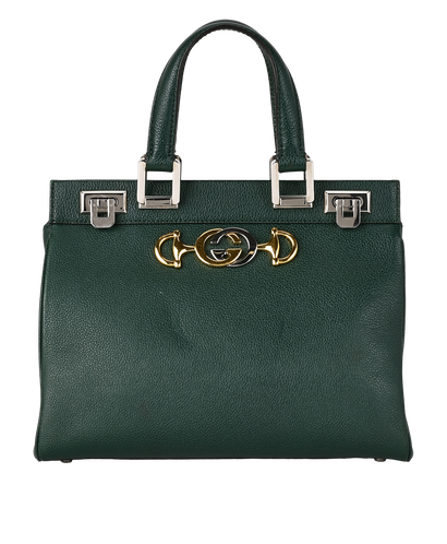 Small Zumi, &pound;790, Handbags, Green, Leather, Front view